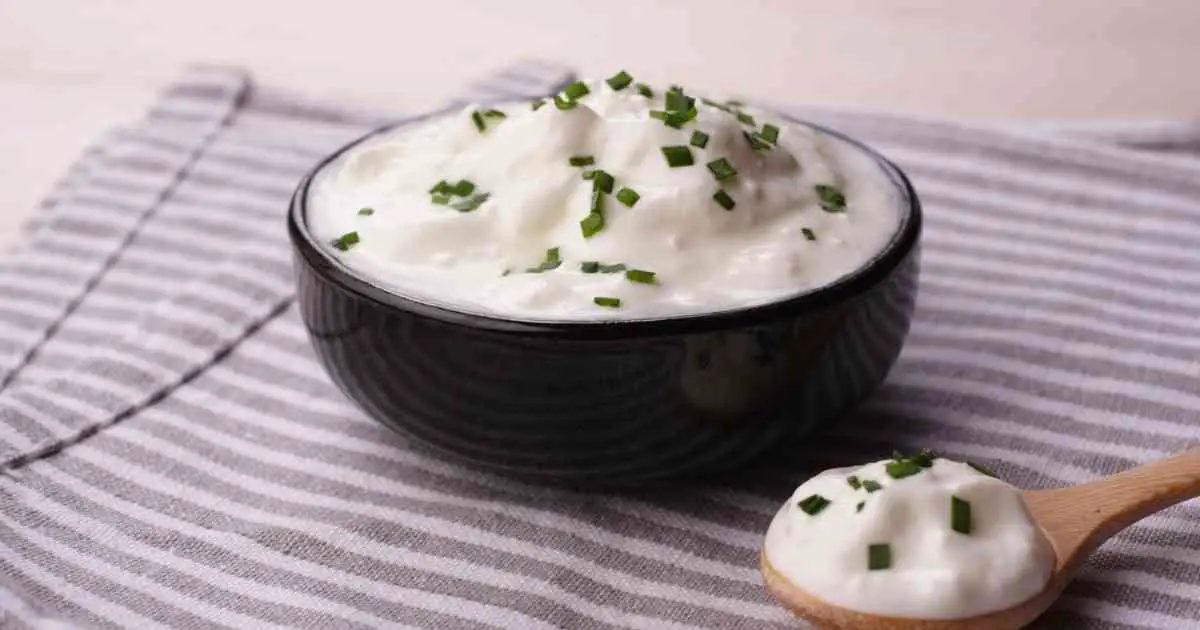 sour cream with toppings