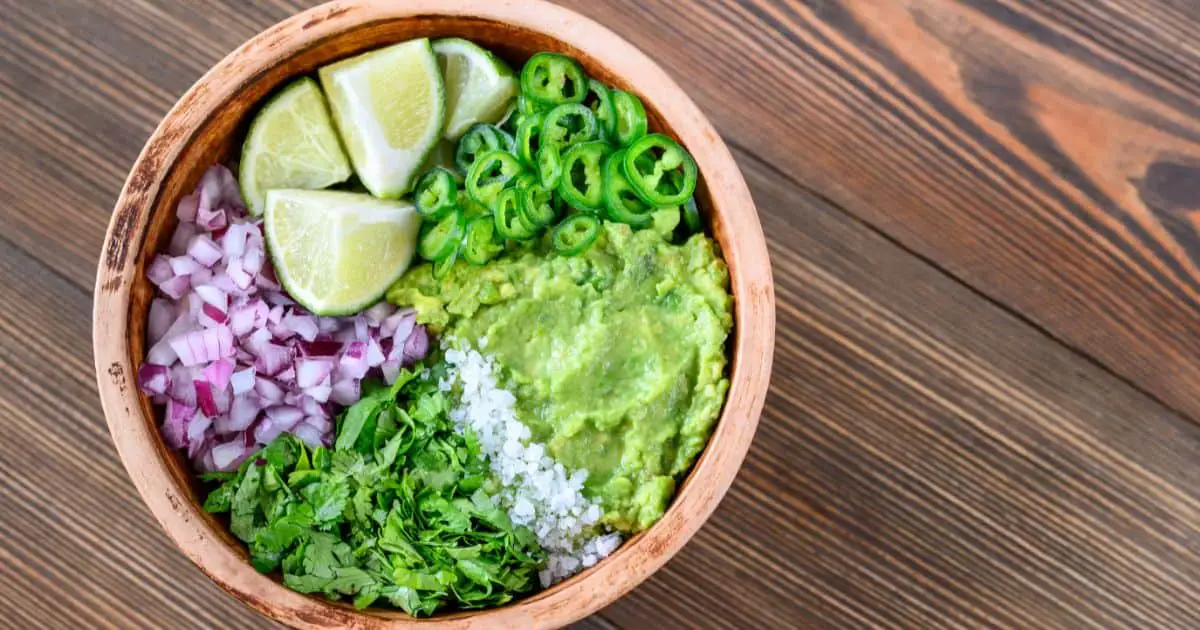Bowl of Ingredients for Guacamole