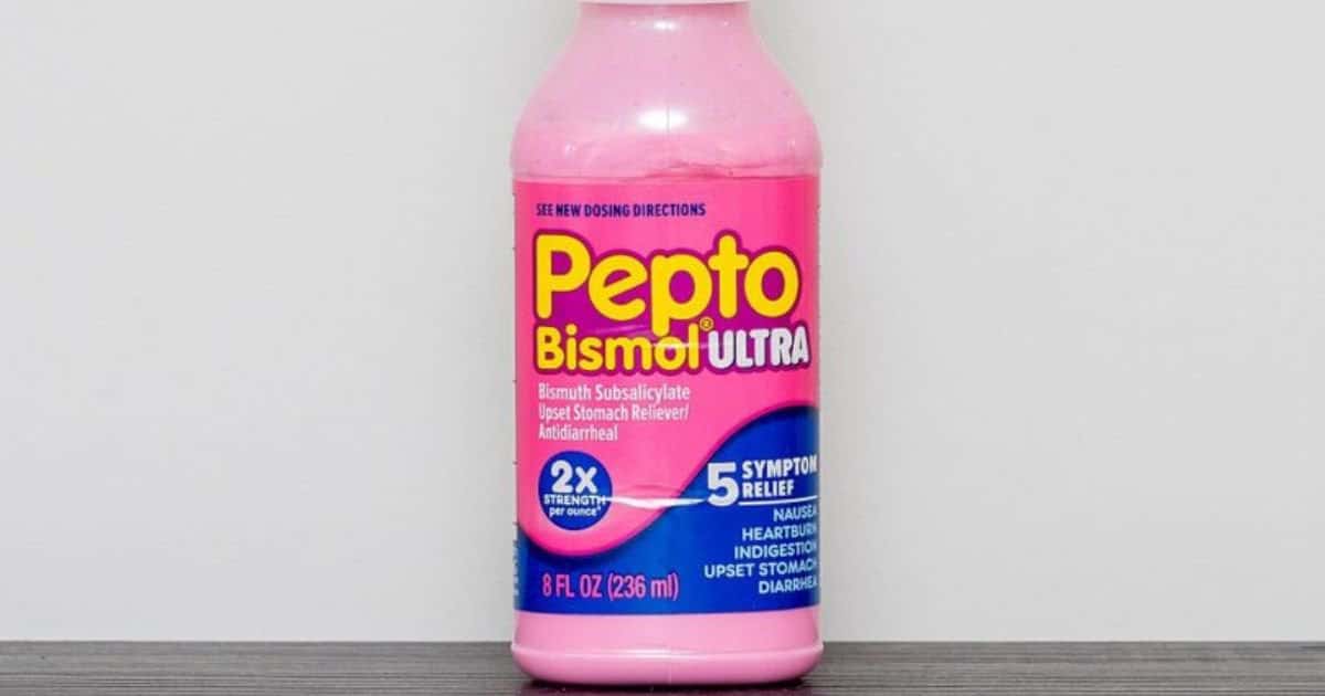 bottle of pepto bismol